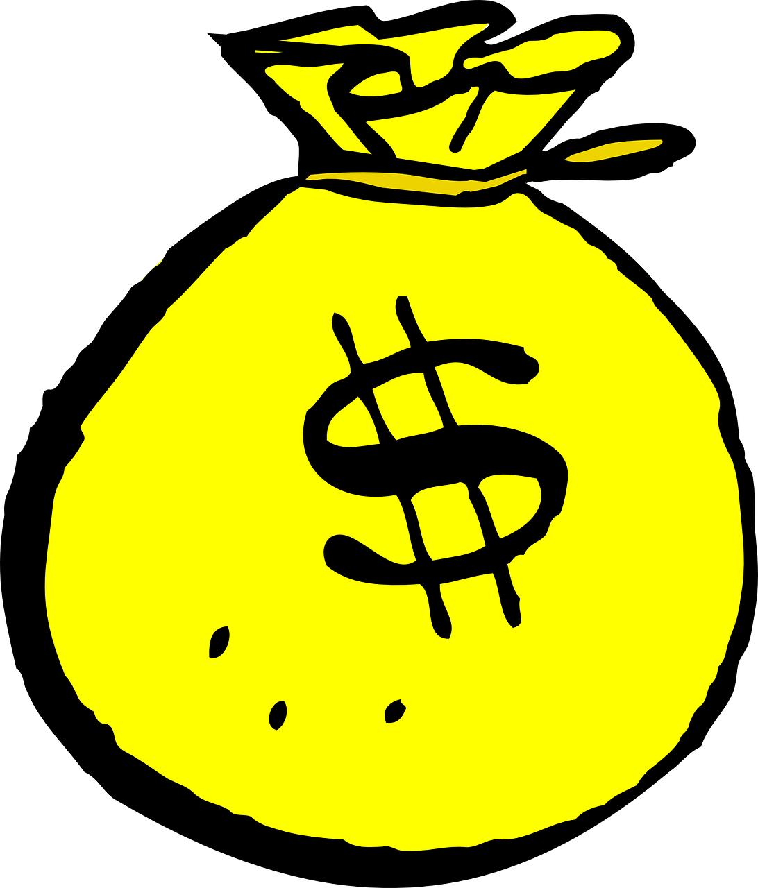 Green Money Bag Clipart - Png Download (1092x1280), Png Download