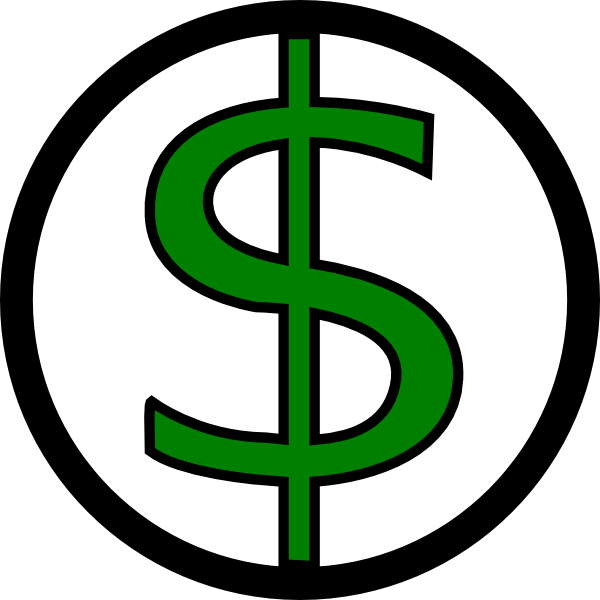 White Dollar Sign Png Download - Cross Clipart (600x600), Png Download