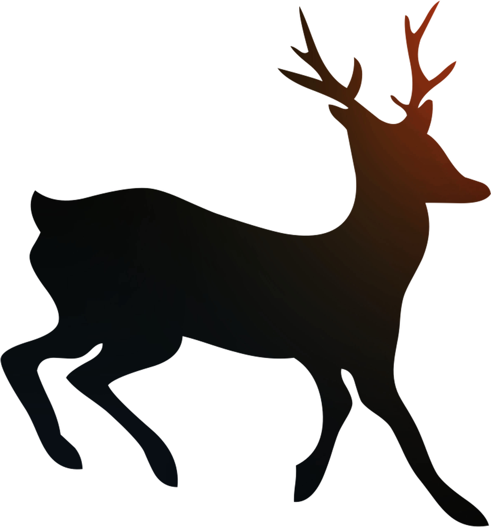 Reindeer Elk Antler Clip Art Silhouette - Elk - Png Download (1400x1400), Png Download