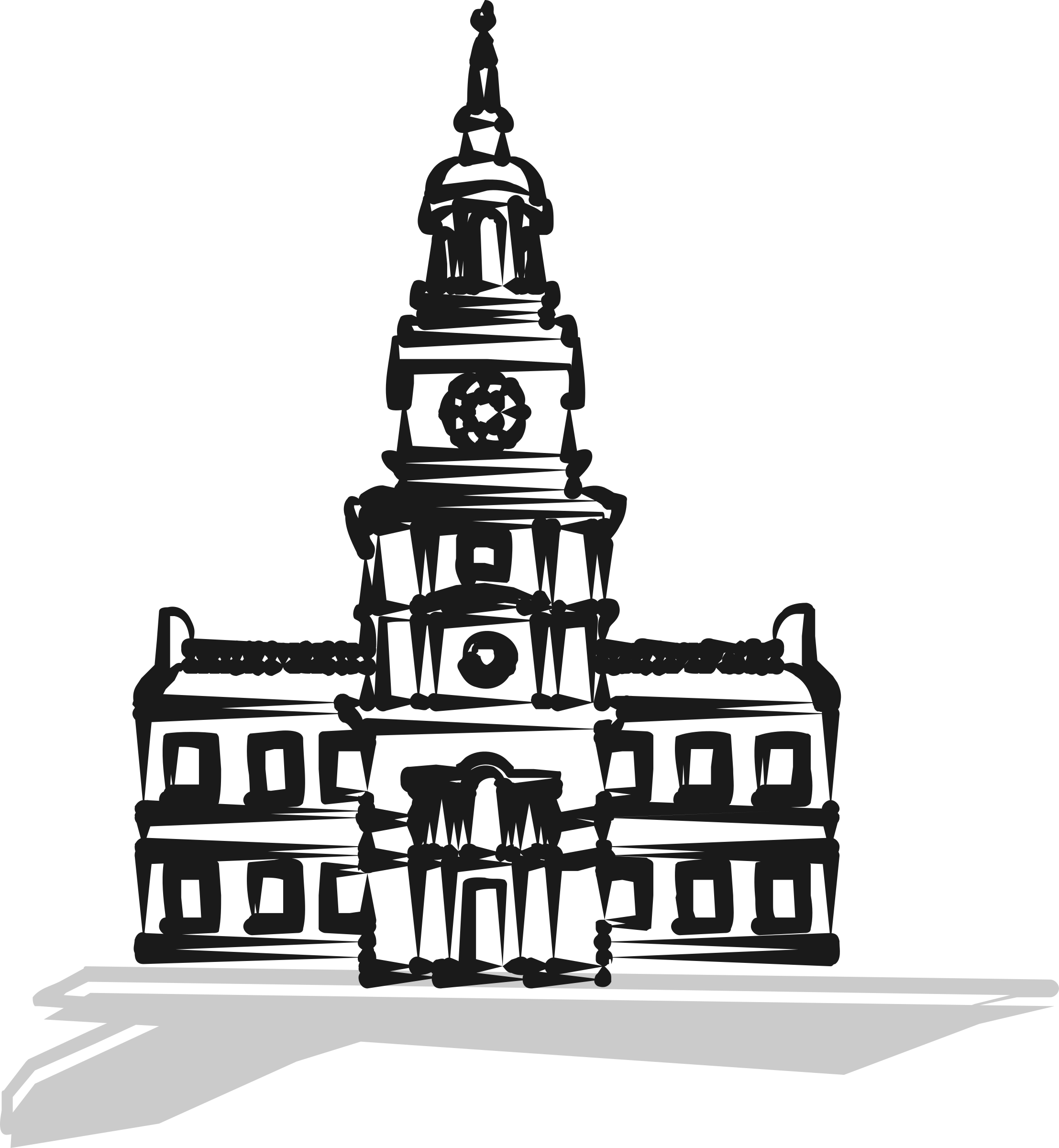 Transparent Rosewood Hall Clipart & Clip Art Images - Independence Hall Clipart Png (2214x2400), Png Download