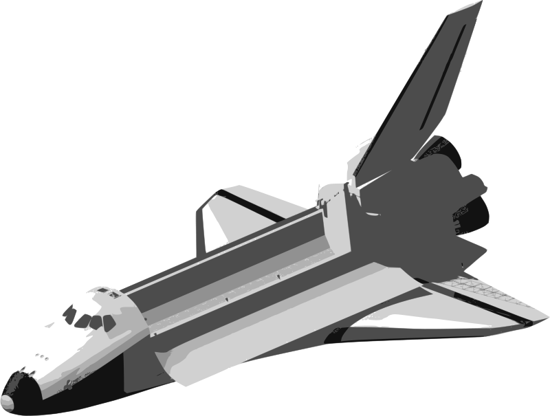Simple Shuttle - Pesawat Ulang Alik Png Clipart (800x605), Png Download
