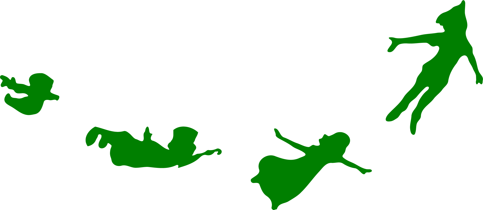 Clip Art Peter Pan Silhouette Clip Art - Peter Pan Silhouette Png Transparent Png (2011x877), Png Download