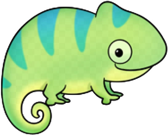 Chameleon Reptile Png Image - Drawing Clipart (880x521), Png Download
