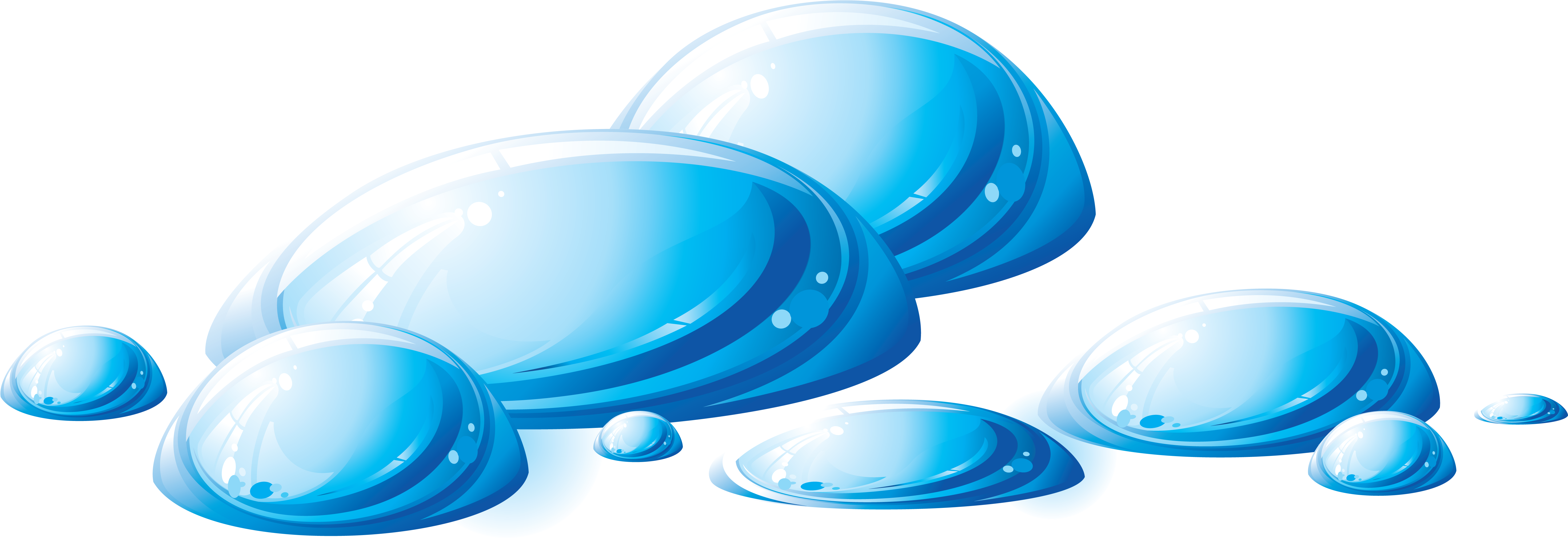 Water Drops Clipart Single Raindrop - Water Spill Transparent - Png Download (5886x2112), Png Download