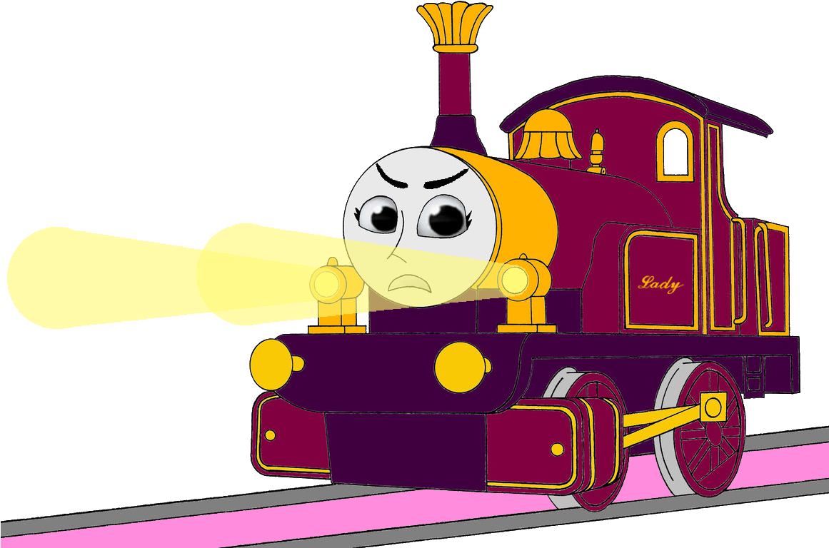 Lady With Her Angry Face & Shining Gold Lamps - Thomas And Friends James Drawing Clipart (1160x783), Png Download