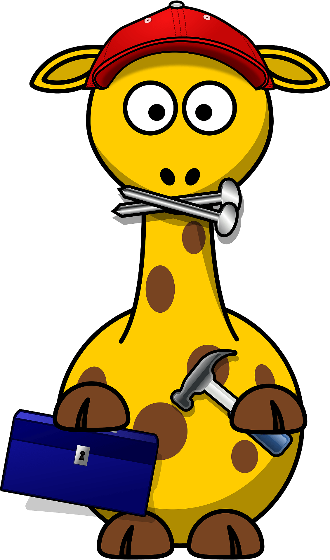 Cartoon Giraffe Clipart (1130x1920), Png Download