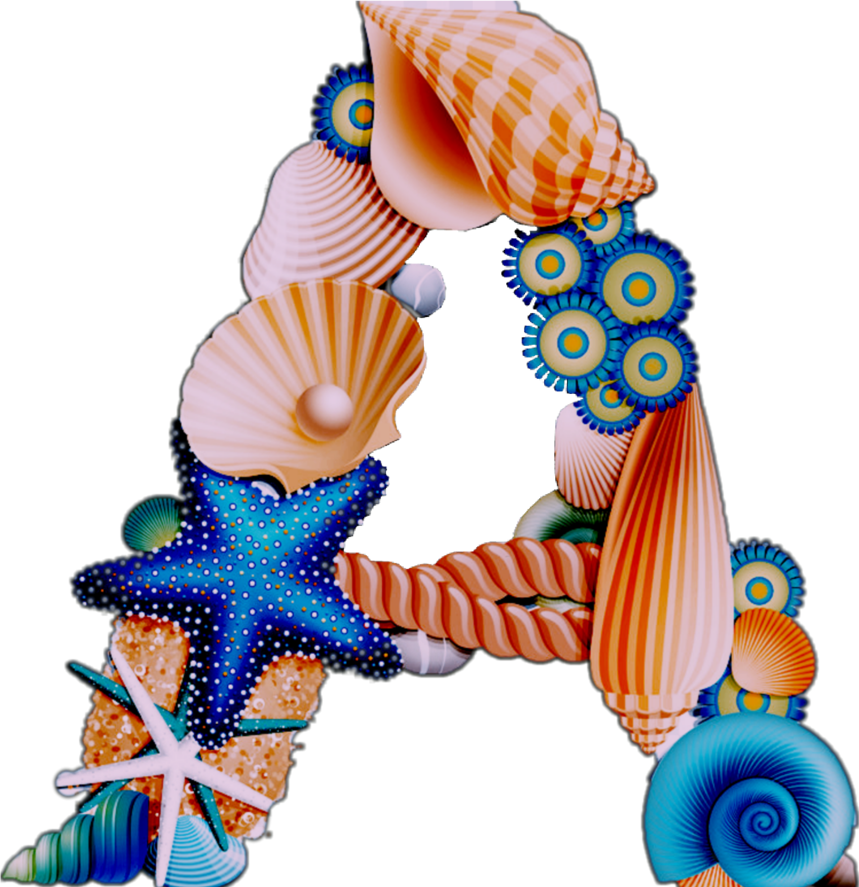 #scseashell #seashells #alphabet #lettera #letter #beautiful - Seashell Letter Clipart Png Transparent Png (1773x1773), Png Download