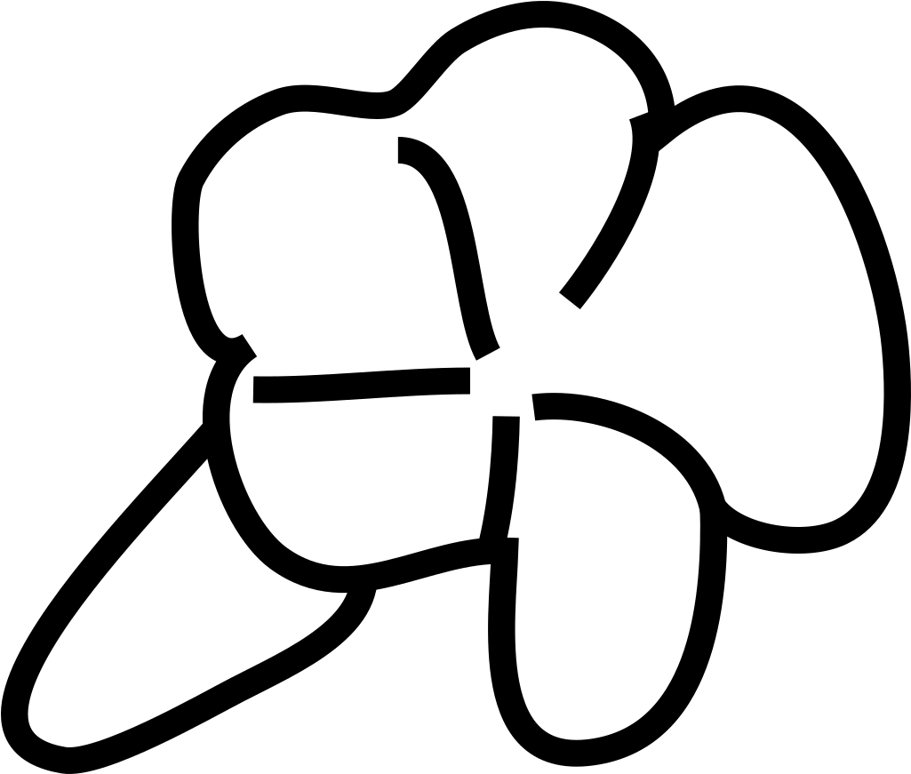 Lotus Flower Outline Blue Svg Clip Arts - Clip Art - Png Download (1024x1024), Png Download