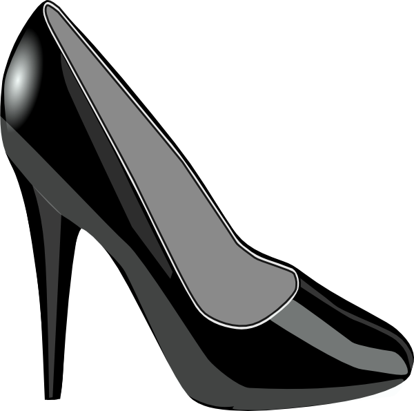 Black Heels Transparent Background Clipart (600x595), Png Download