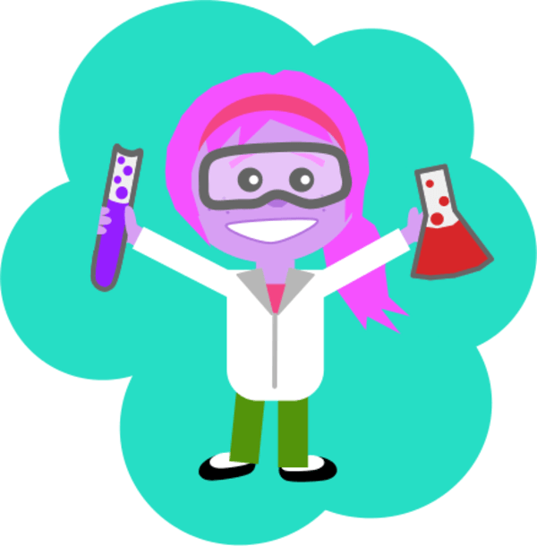 Science Girl With Ponytail - Clip Art - Png Download (600x610), Png Download