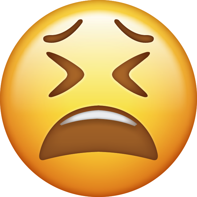 Download Weary Iphone Emoji Image - Tired Emoji Png Clipart (640x640), Png Download
