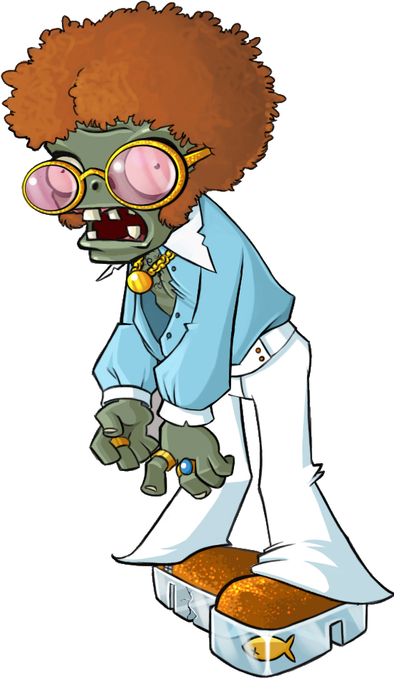 Coffin Clipart Halloween Zombie - Plants Vs Zombies Disco Zombie - Png Download (570x962), Png Download