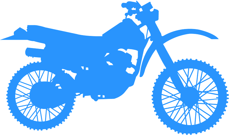 Blue Dirt Bike Clipart - Png Download (800x473), Png Download