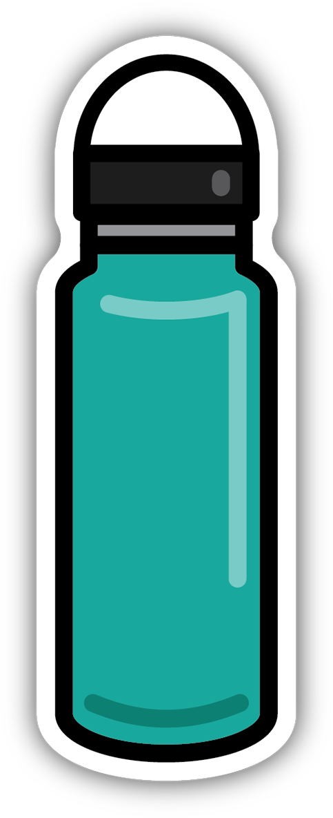 Stainless Steel Water Bottle Sticker - Water Bottle Stickers Clipart (1200x1200), Png Download