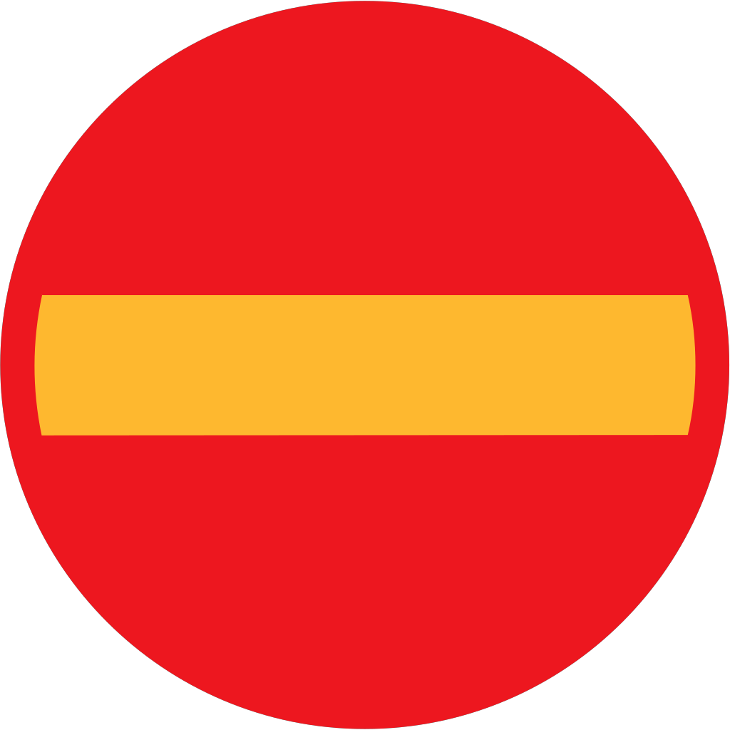 Leomarc Sign No Entry Svg Clip Arts - Soobrakajni Znaci - Png Download (1024x1024), Png Download