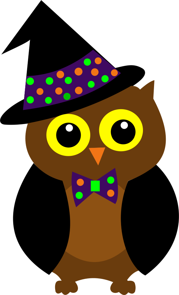 Owl Halloween Clip Art - Png Download (581x956), Png Download