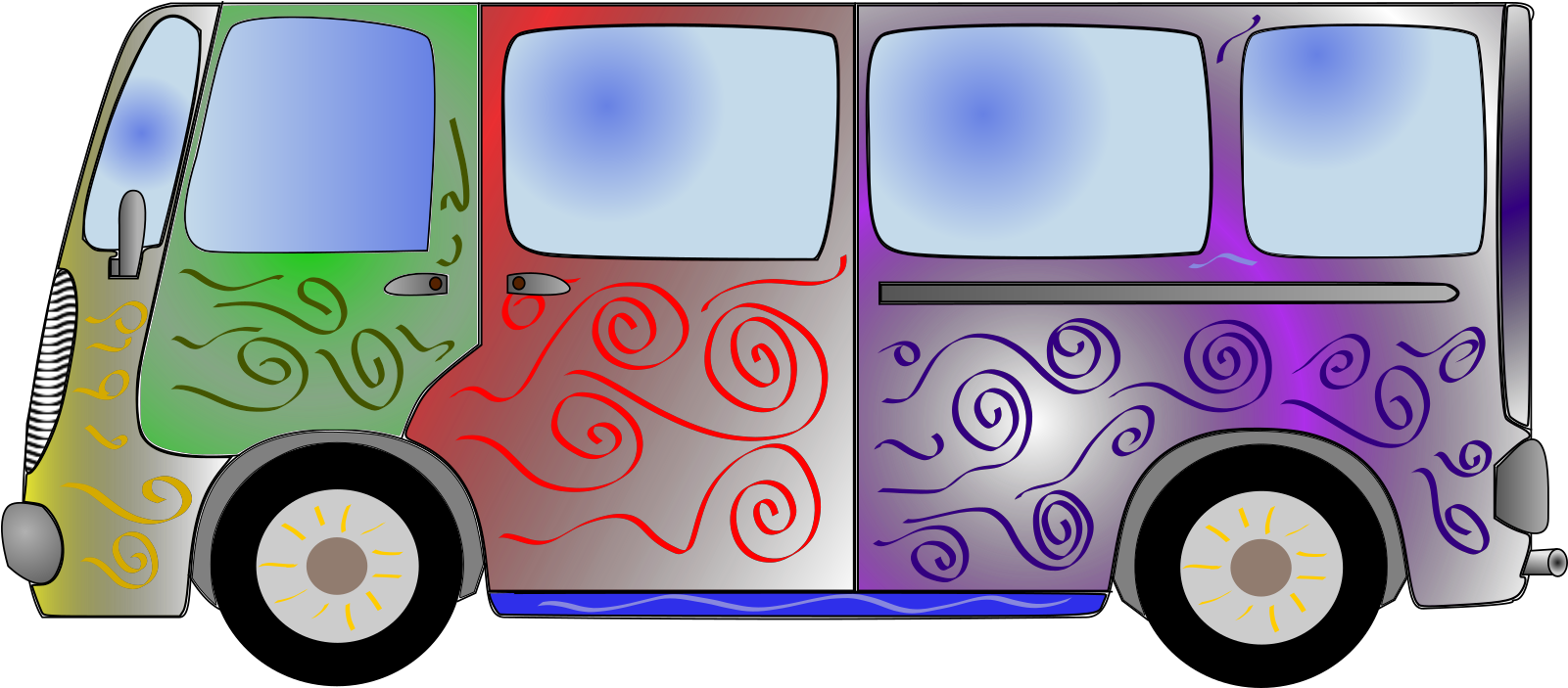 Minibus Clipart (1600x1600), Png Download