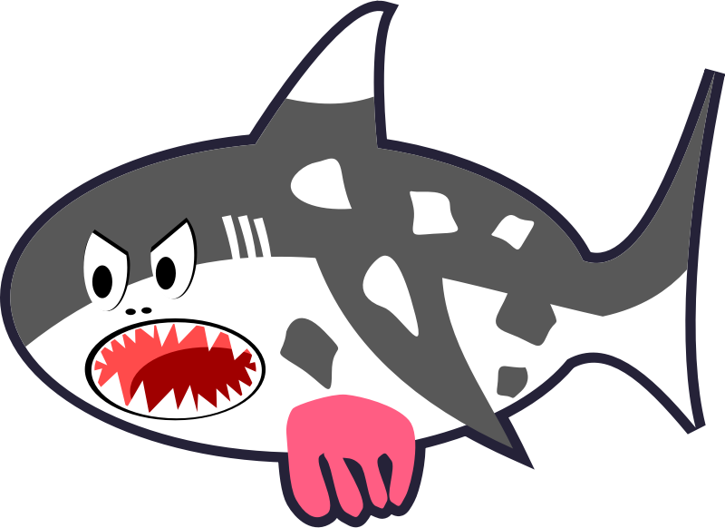Bustle - Cartoon Shark Clipart (800x582), Png Download