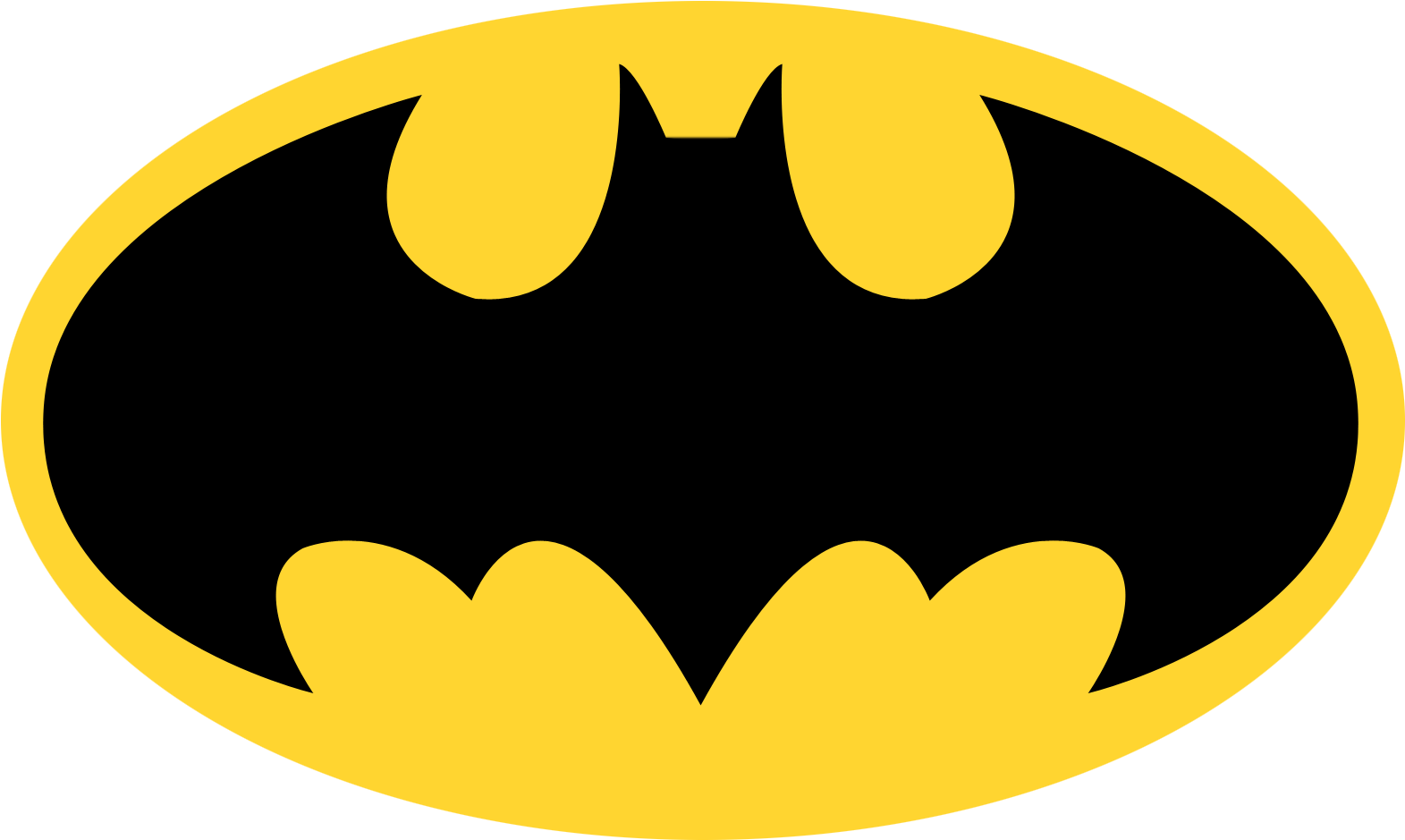 Batman Logo Png Clipart (1600x1044), Png Download