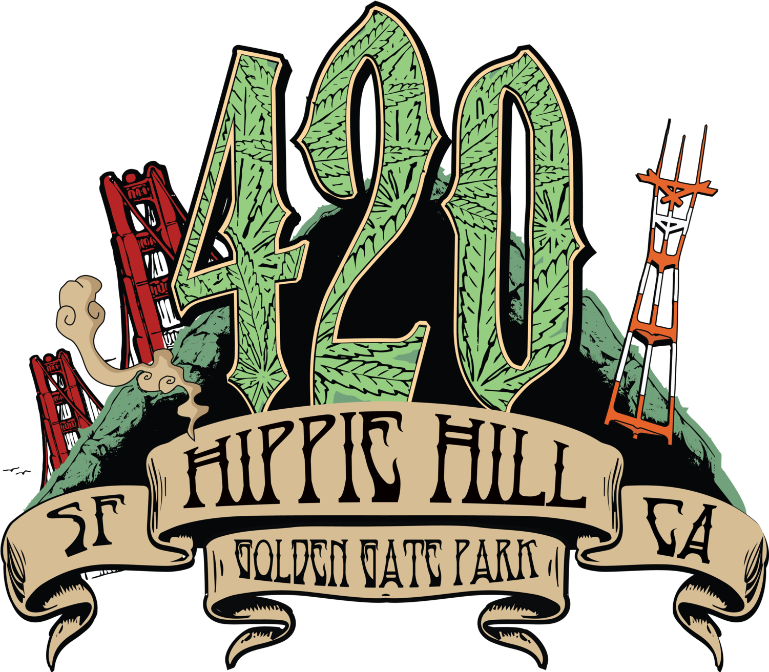 Hill Sf - Illustration Clipart (1500x1459), Png Download