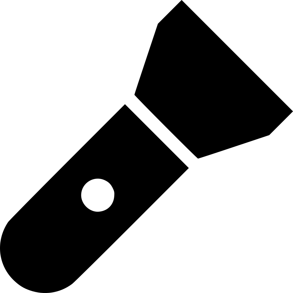 Transparent Wooden Torch Clipart - Flashlight Png Clipart (980x980), Png Download