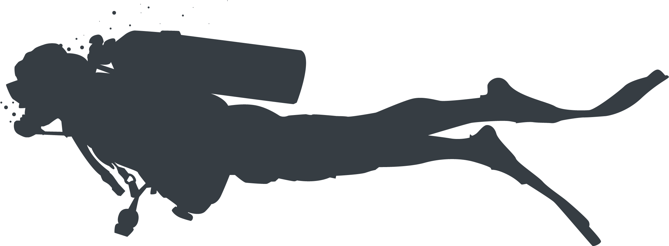 Diver Clipart Underwater - Scuba Diver Silhouette - Png Download (2271x2021), Png Download