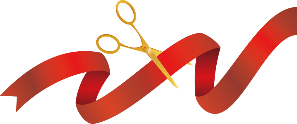 Ribbon With Scissors Png Clipart (1020x425), Png Download