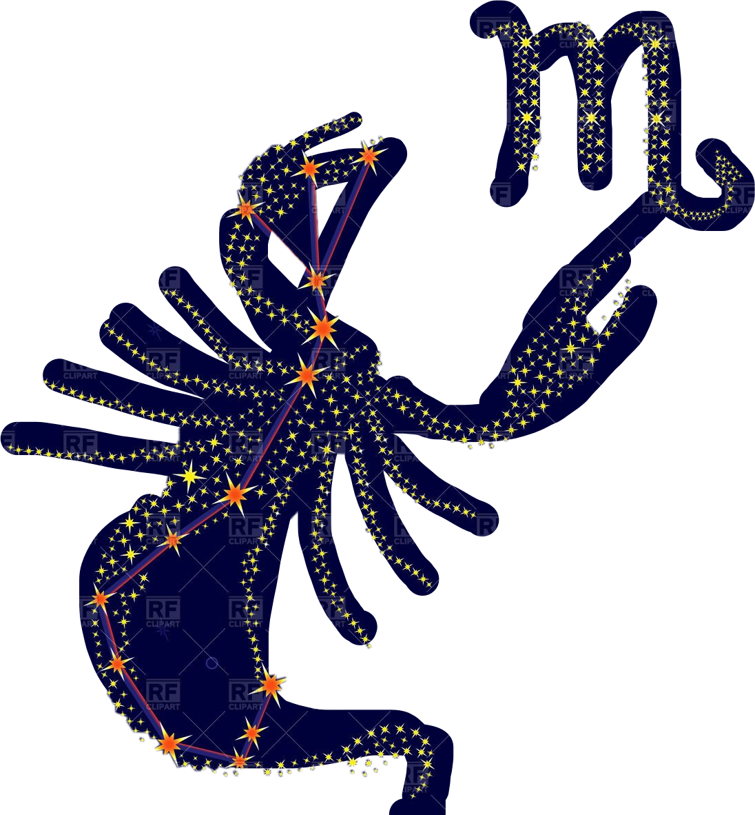 #constellation #sticker #scorpion #dbanta2018 #freetoedit - Illustration Clipart (1096x1182), Png Download
