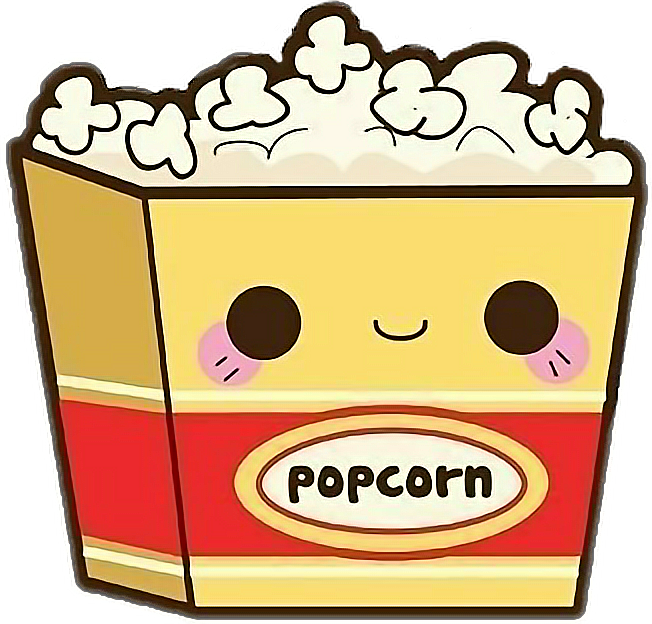 Drawn Popcorn Transparent Tumblr - Cute Clip Art Food - Png Download (652x624), Png Download