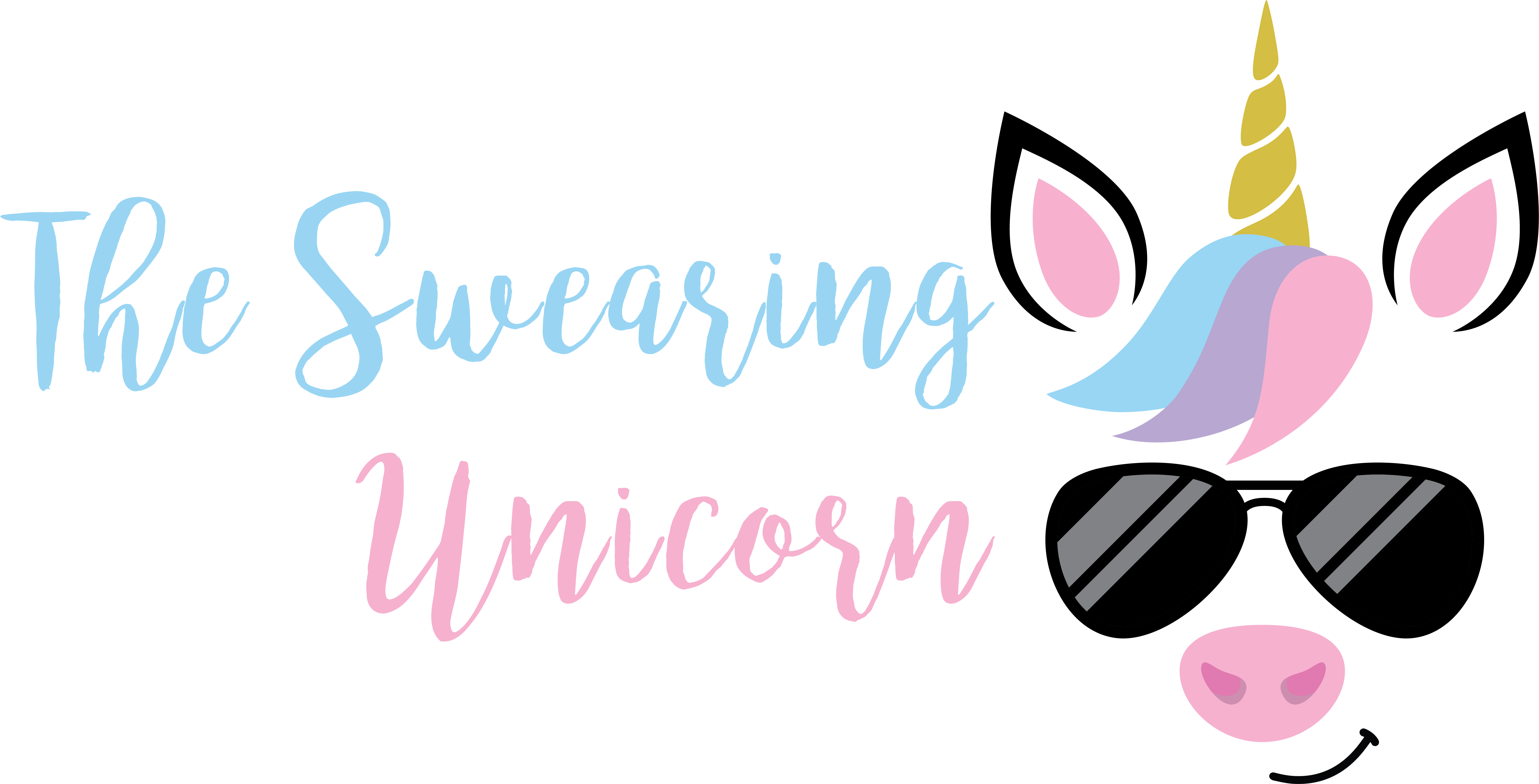 The Swearing Unicorn Clipart (7089x3612), Png Download