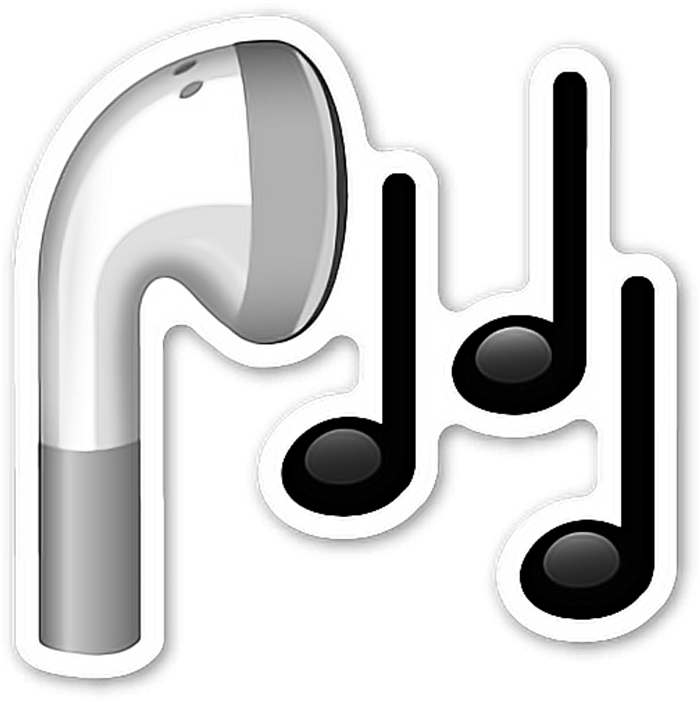 Music Sticker By Pandakek - Music Emoji Png Clipart (1024x1024), Png Download