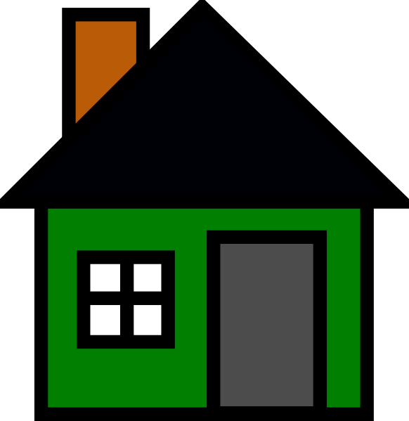 House Clipart Green - House Made Of Shapes - Png Download (582x599), Png Download