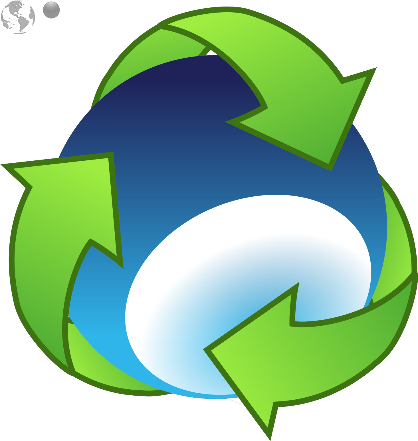 Recylcle Blue Crystal Earth Globe Svg Clip Arts - Recycling For Climate Change - Png Download (1024x1024), Png Download