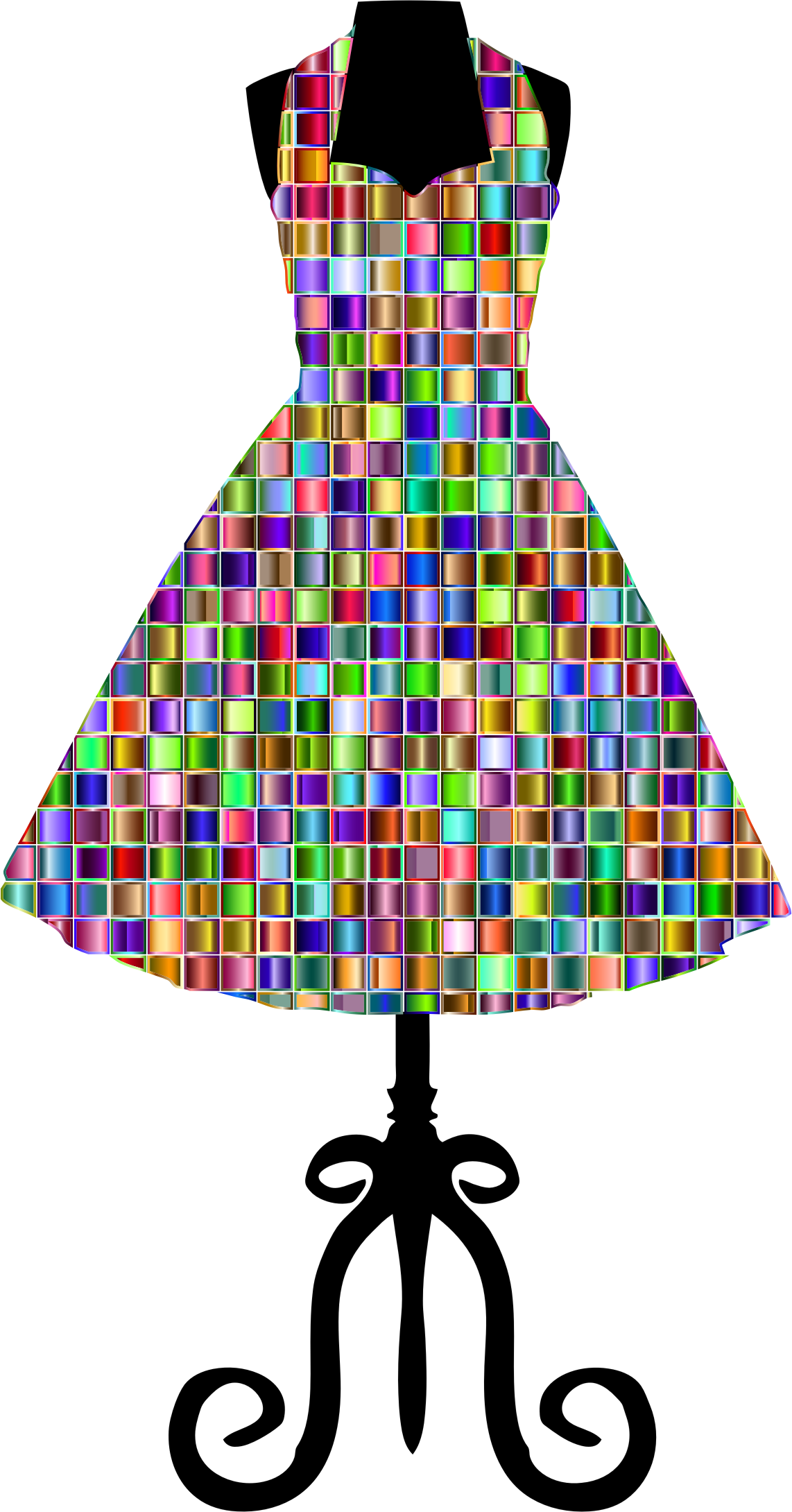 Big Dress Cliparts - Vintage Dresses Free Svg - Png Download (1142x2180), Png Download