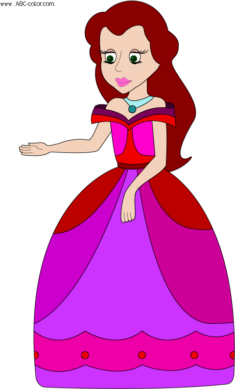 Dress Clipart Pretty Dress - Dibujo De Una Bella Dama - Png Download (567x822), Png Download