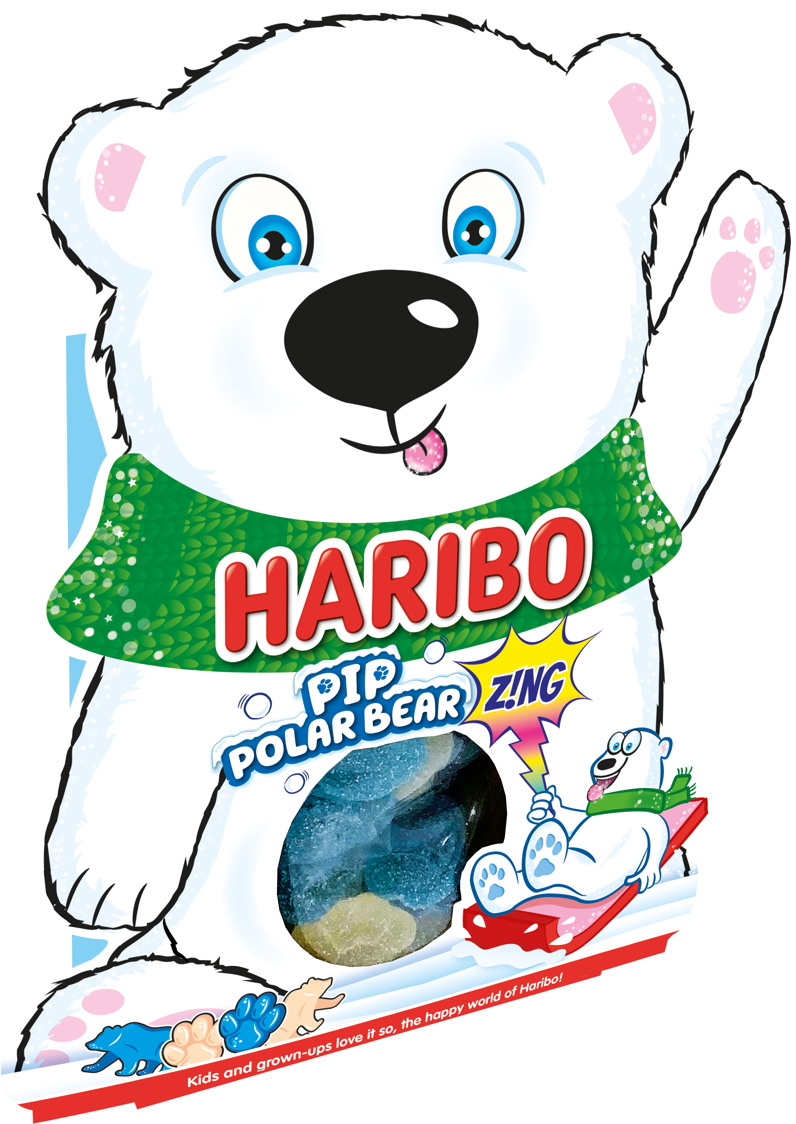 Haribo Pip Polar Bear Clipart (2746x3992), Png Download