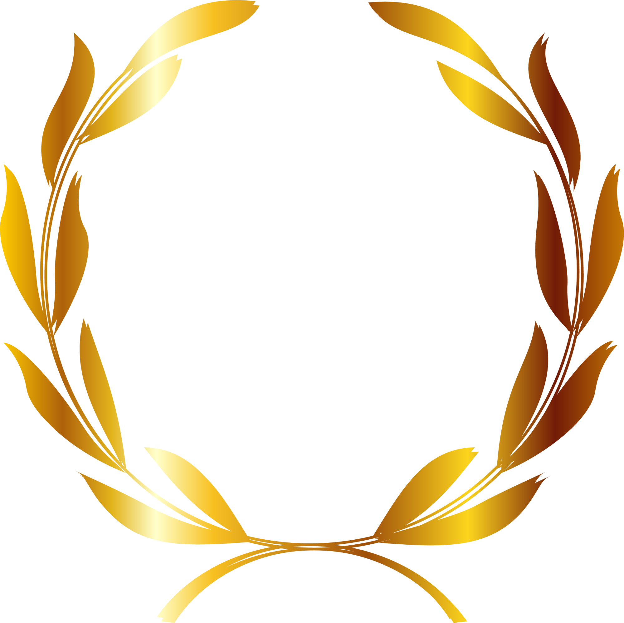Rice Clipart Rice Flour - Gold Laurel Wreath Png Transparent Png (2000x1996), Png Download