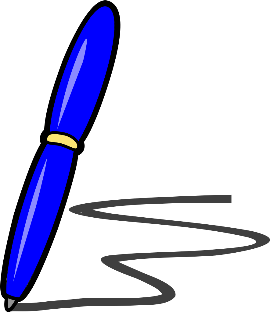 Blue Pen Svg Clip Arts - Blue Pen Clipart - Png Download (1024x1024), Png Download