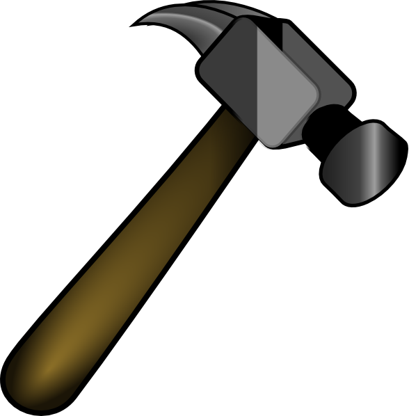 Hammer Clip Art At Clker - Transparent Background Hammer Clipart - Png Download (588x598), Png Download