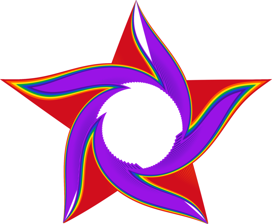 Pink,plant,flower - Colourful Star Png Transparent Clipart (913x750), Png Download