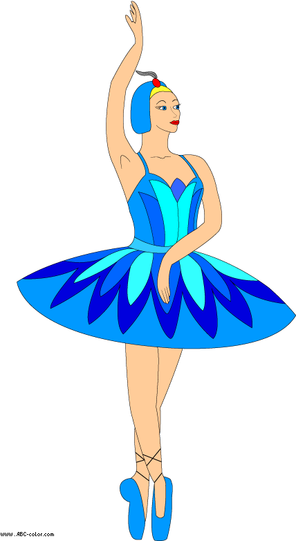 Tutu Ballet Dancer Drawing Clip Art - Ballerina Colored Png Transparent Png (567x822), Png Download