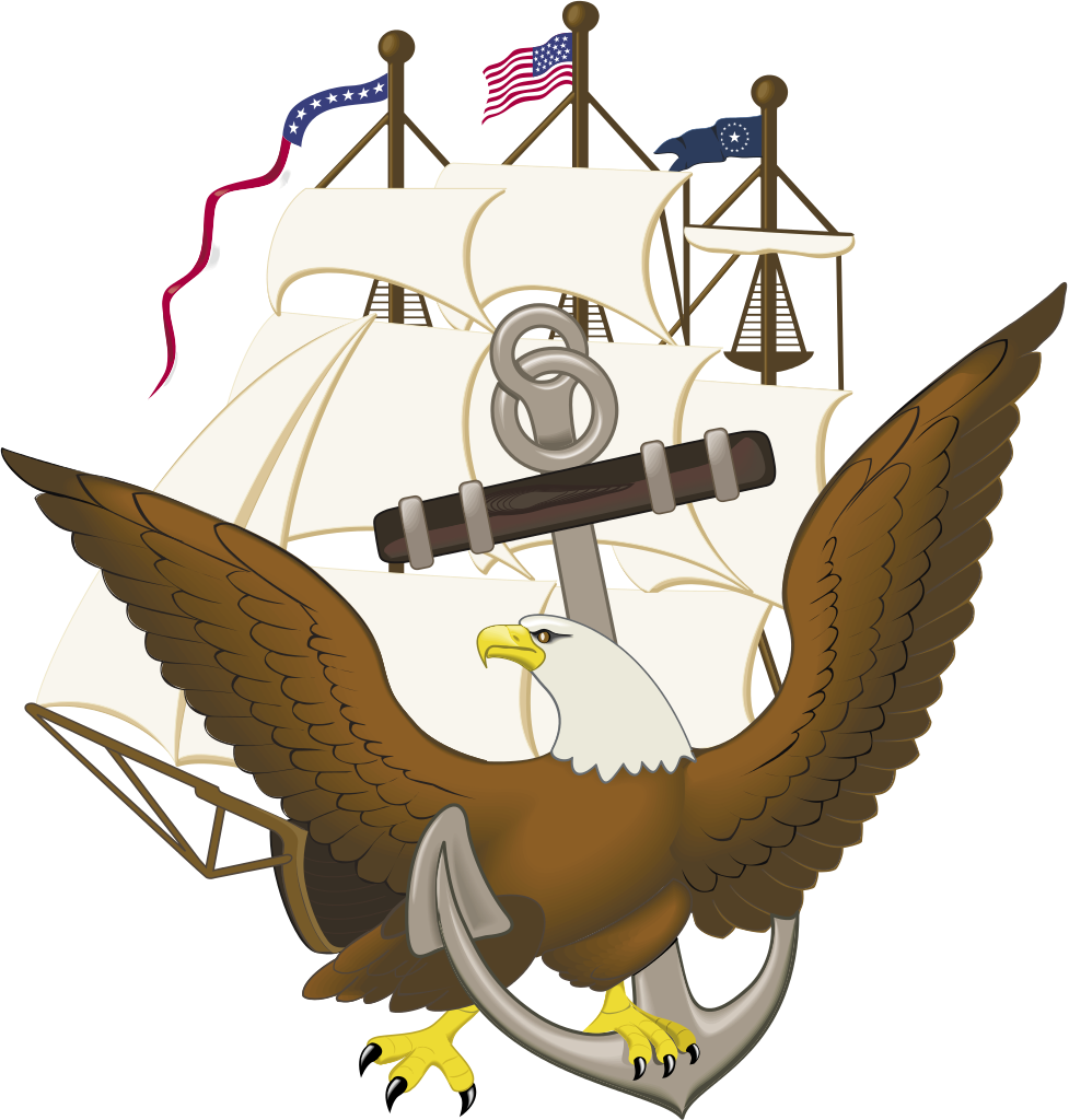 Navy Eagle And Anchor Clipart (977x1024), Png Download