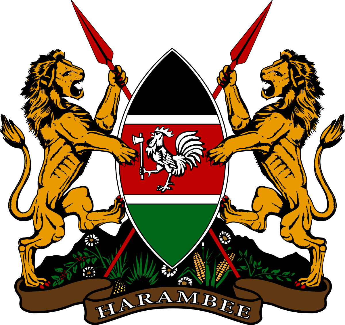 Kenya Coat Of Arms Logo Png Clipart (1200x1130), Png Download