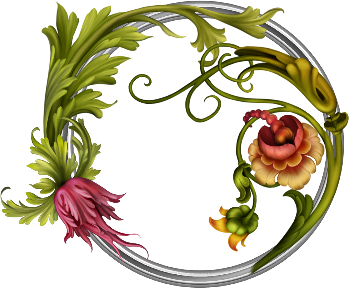 Marcos Para Fotos Con Flores - Portable Network Graphics Clipart (1125x931), Png Download