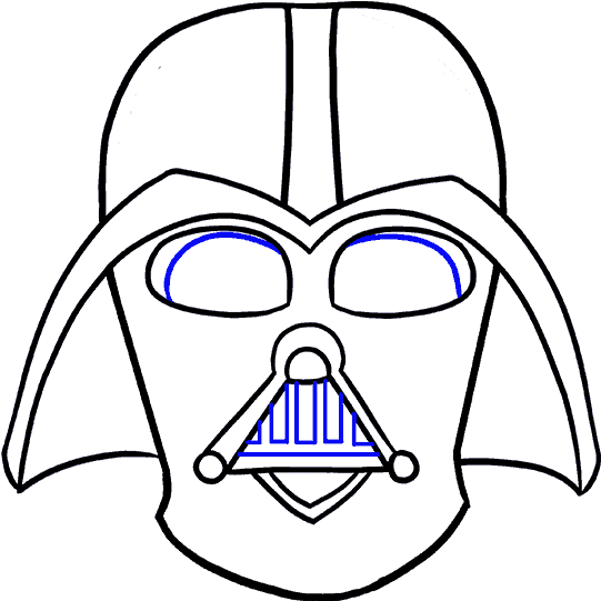 Darth Vader Clipart Simple - Darth Vader Drawing Easy Step By Step - Png Download (678x600), Png Download