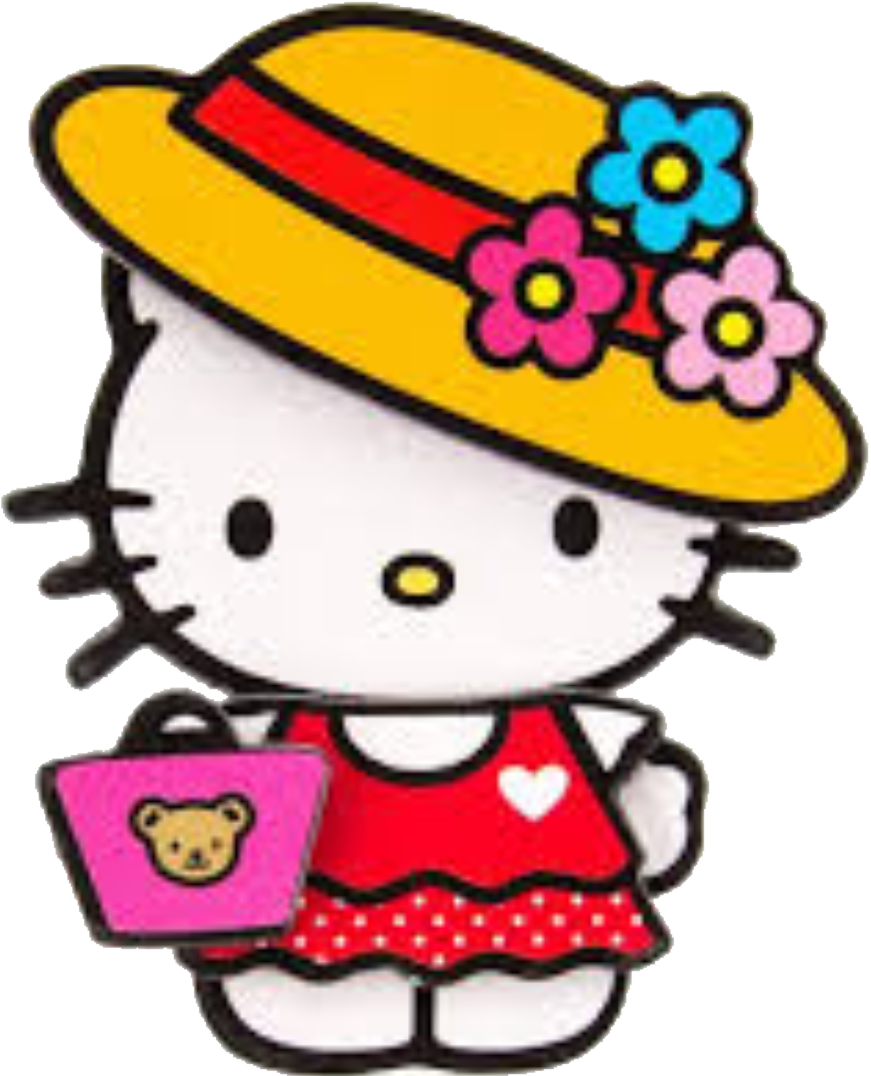 Hello Kitty Gold Love Pendant Clipart (1002x1081), Png Download