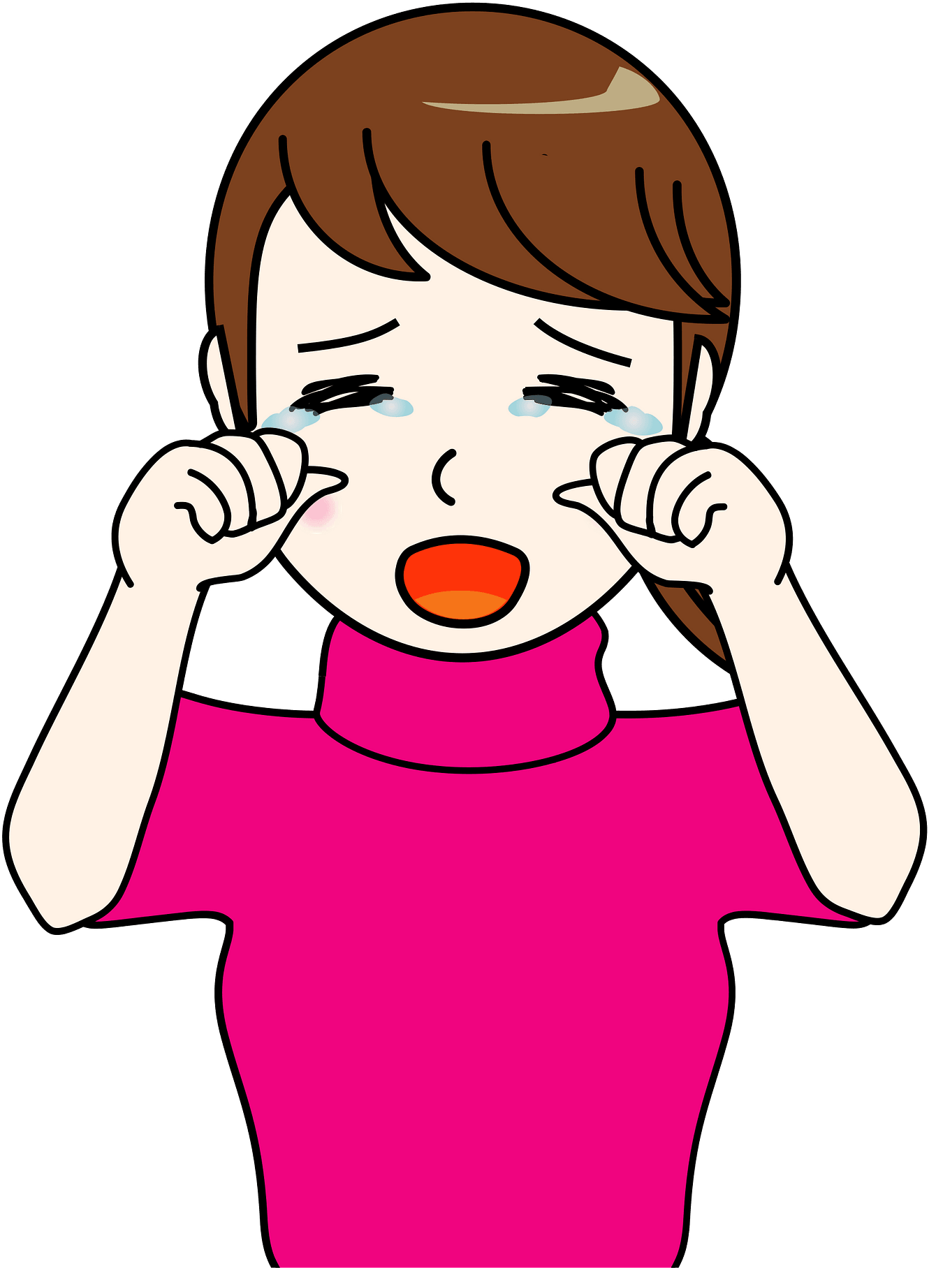 Girl Crying Clip Art - Png Download (1375x1920), Png Download