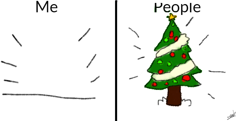 Me Vxs Peeps - Christmas Tree Clipart (802x413), Png Download