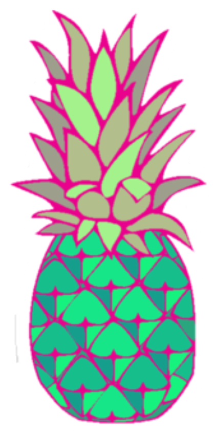 Pineapple Clipart Coloured - Colorful Pineapple Clipart - Png Download (1080x1069), Png Download