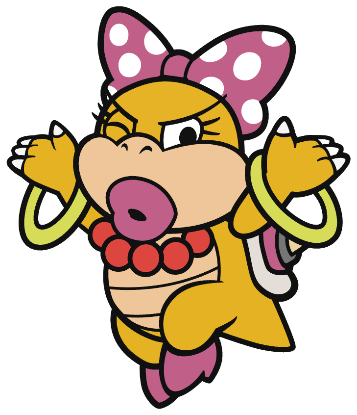 Paper Mario Wiki - Paper Mario Color Splash Wendy Clipart (729x846), Png Download